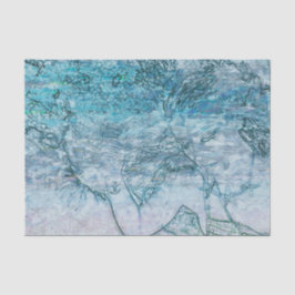 Blauwgroen Zeesoorten van de Zeeën van de Zeemeerm Tissuepapier