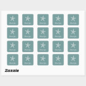 Blauwgroen zeesterren dank u Stickers (Vel)