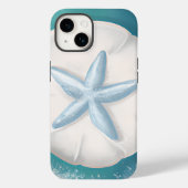 Blauwgroen zeesterren en Zanddollarstrand Case-Mate iPhone Case (Achterkant)