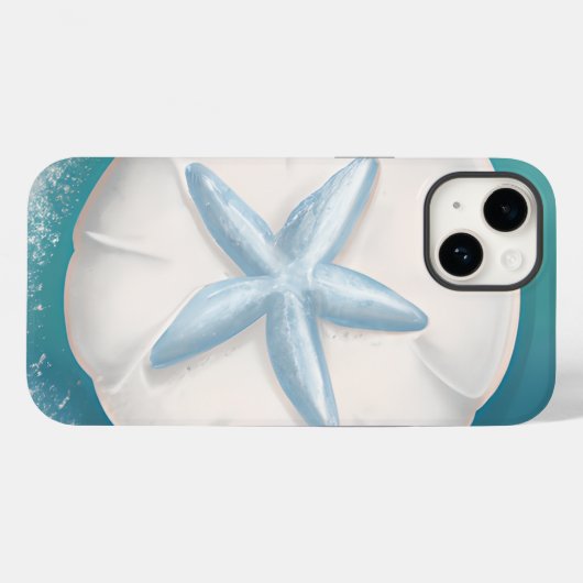 Blauwgroen zeesterren en Zanddollarstrand Case-Mate iPhone Case (Achterkant (horizontaal))