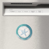 Blauwgroen zeesterren en Zanddollarstrand Magneet (Insitu (Vaatwasser))