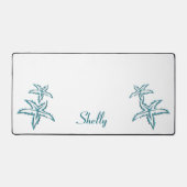 Blauwgroen zeesterren persoonlijk bureaumat (Voorkant)