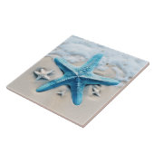 Blauwgroen zeesterren Seafoam Beach Seashore Water Tegeltje (Zijkant)