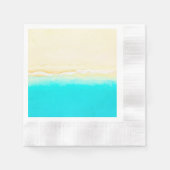  Blauwgroen zeestrand Servet (Voorkant)