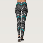 Blauwgroen Zig Zag met lint...TN Leggings (Achterkant)