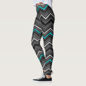 Blauwgroen Zig Zag met lint...TN Leggings (Links)