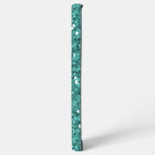 Blauwgroen zilver met reserveglam, speciaal metaal samsung galaxy hoesje (Linkerkant)