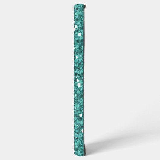 Blauwgroen zilver met reserveglam, speciaal metaal samsung galaxy hoesje (Linkerkant)