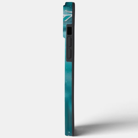 Blauwgroen zilver wit kerst telefoon geval Case-Mate iPhone case (Achterkant / Links)