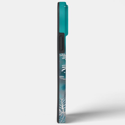 Blauwgroen zilver wit kerst telefoon geval Case-Mate iPhone case (Achterkant / Rechts)