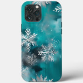 Blauwgroen zilver wit kerst telefoon geval Case-Mate iPhone case (Achterkant)