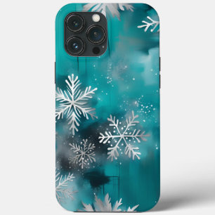 Blauwgroen zilver wit kerst telefoon geval Case-Mate iPhone case