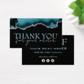 Blauwgroen zilveragate dank je korting visitekaartje (Bureau)