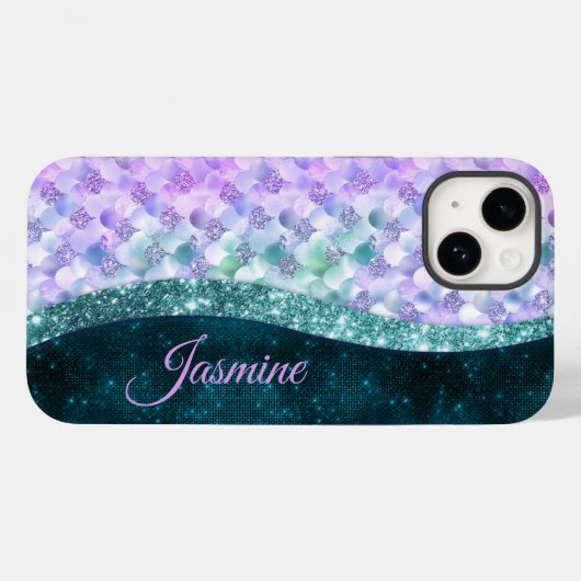 Blauwgroen zilverappelmolen Case-Mate iPhone case (Achterkant (horizontaal))