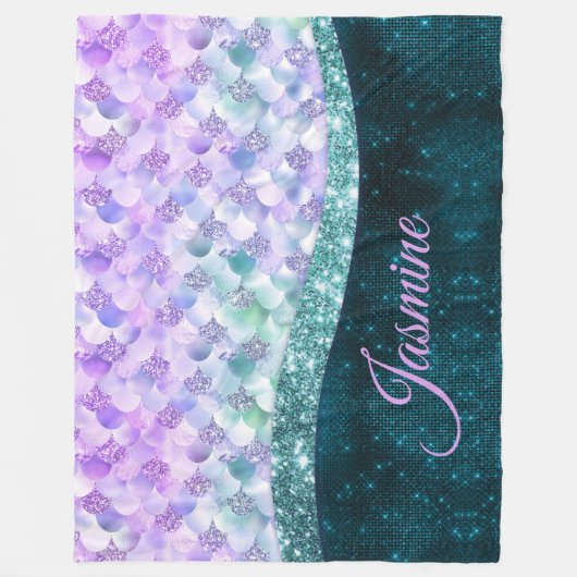 Blauwgroen zilverappelmolen fleece deken (Voorkant)