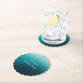 Blauwgroen zilveren Confetti Kartonnen Onderzetters (Insitu)