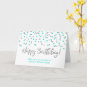 Blauwgroen zilveren Stippen bedrijf van groep verj Kaart (Gele Bloem)