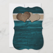 Blauwgroen Zonnebloem String Lights Burlap Wood We Kaart (Achterkant)