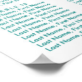 Blauwgroen Zonnebloempitplan 16 Poster (Hoek)