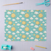 Blauwgroen zonnige dag tissuepapier (Craft)