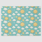 Blauwgroen zonnige dag tissuepapier (Voorkant)