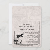 Blauwgroen Zuid-Afrika Paspoort bruiloft Kaart (Voorkant)