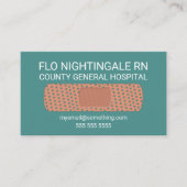 Blauwgroen zurse bandbreedte visitekaartje (Voorkant)