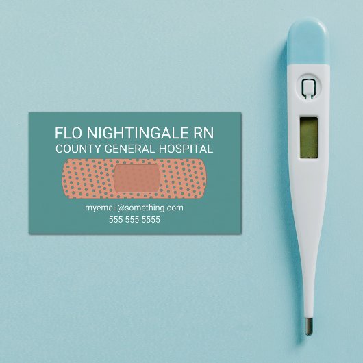 Blauwgroen zurse bandbreedte visitekaartje