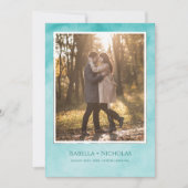 Blauwgroen Zwaan Foto Sla de datum Kaart (Voorkant)