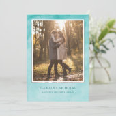 Blauwgroen Zwaan Foto Sla de datum Kaart (Staand voorkant)