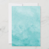 Blauwgroen Zwaan Huwelijksuitnodiging met Monogram Kaart (Achterkant)