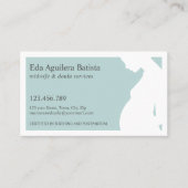 Blauwgroen | Zwangere vrouw SILHOUETTE Doula Visitekaartje (Voorkant)