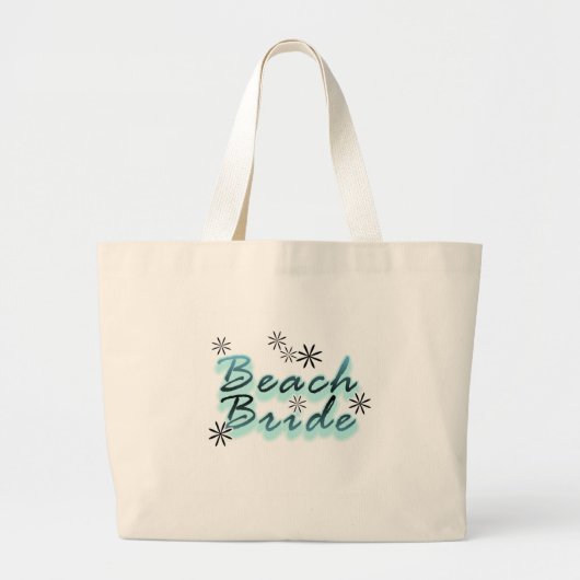 Blauwgroen/zwart-band-bride Grote Tote Bag (Voorkant)