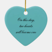  Blauwgroen zwart Damask sparen de Datum Ornament (Achterkant)