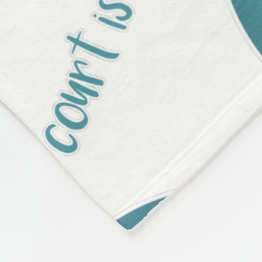 blauwgroen zwart De volleybalrechtbank is mijn gel Fleece Deken (Hoek)