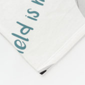 blauwgroen zwart Het voetbalveld is mijn gelukkige Fleece Deken (Hoek)