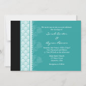 Blauwgroen Zwart Modern Magnetisch Huwelijksuitnod Magnetische Uitnodiging (Voorkant)