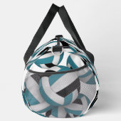 blauwgroen zwart volleybal team kleuren patroon plunjezak (Rechts)