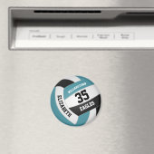 blauwgroen zwart volleybalteam kleuren jongens magneet (Insitu (Vaatwasser))