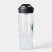 blauwgroen zwart volleybalteam kleuren jongens waterfles (Voorkant)