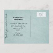  Blauwgroen & Zwart We zijn verhuisd Aankondigingskaart (Achterkant)