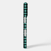 Blauwgroen zwart weefpatroon Case-Mate iPhone case (Achterkant / Rechts)