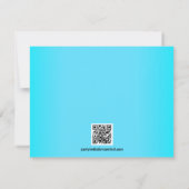 Blauwgroen Zwart Wit Foto Verjaardagsfeest Kaart (Achterkant)