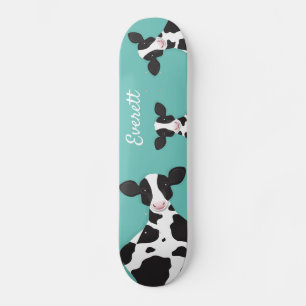 Blauwgroen zwart-wit persoonlijk skateboard