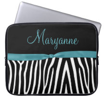 Blauwgroen zwart Zebra Blauwgroen monogram