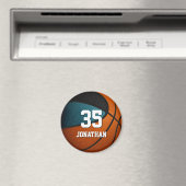 blauwgroen zwarte basketbalteamkleuren magneet (Insitu (Vaatwasser))