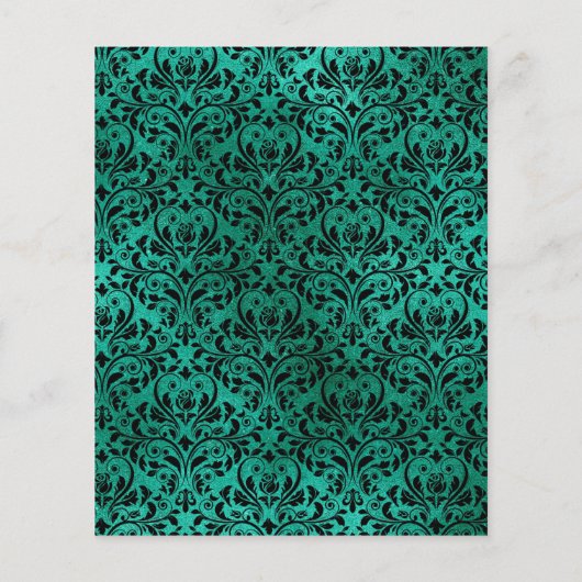 Blauwgroen, zwarte en goudbekistingen flyer (Achterkant)