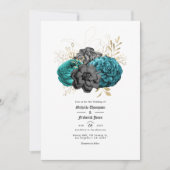 Blauwgroen, zwarte en goudbekistingen kaart (Voorkant)