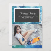 Blauwgroen zwarte foto Afstuderen College trrunk P Kaart (Voorkant)