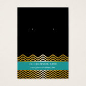 Blauwgroen zwarte goudkleurige douanekaart visitekaartjes (Voorkant)